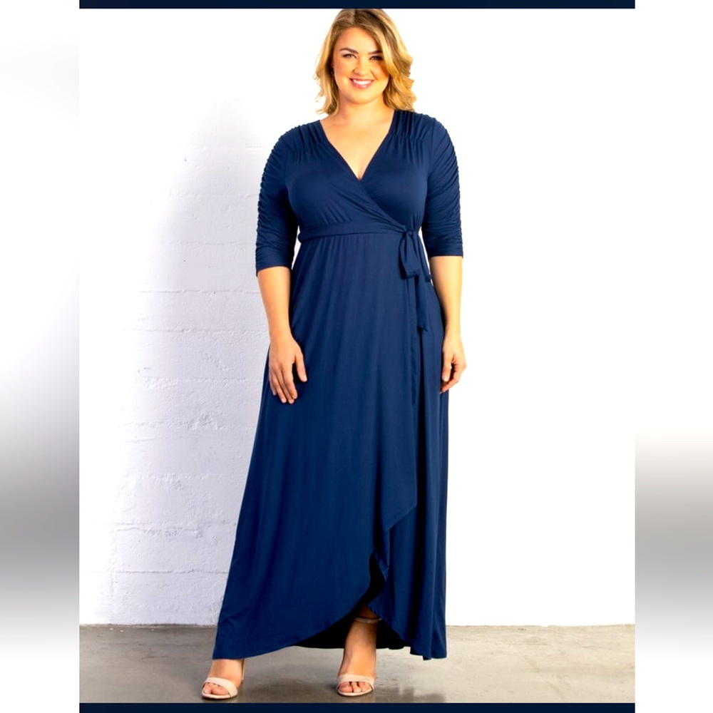 Kiyonna Maxi Dress Navy Blue 3x